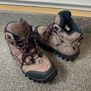 Salomon Ankle Boots Women's 7 Contagrip All Terrain Lace Up Hiking Brown Leather